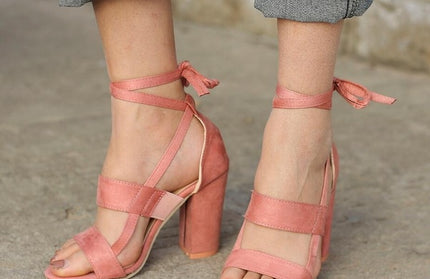 Cross Strap High Heels