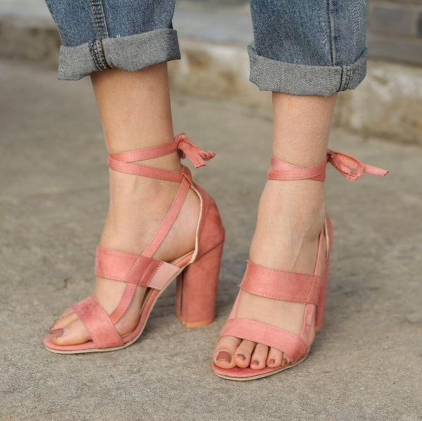 Cross Strap High Heels