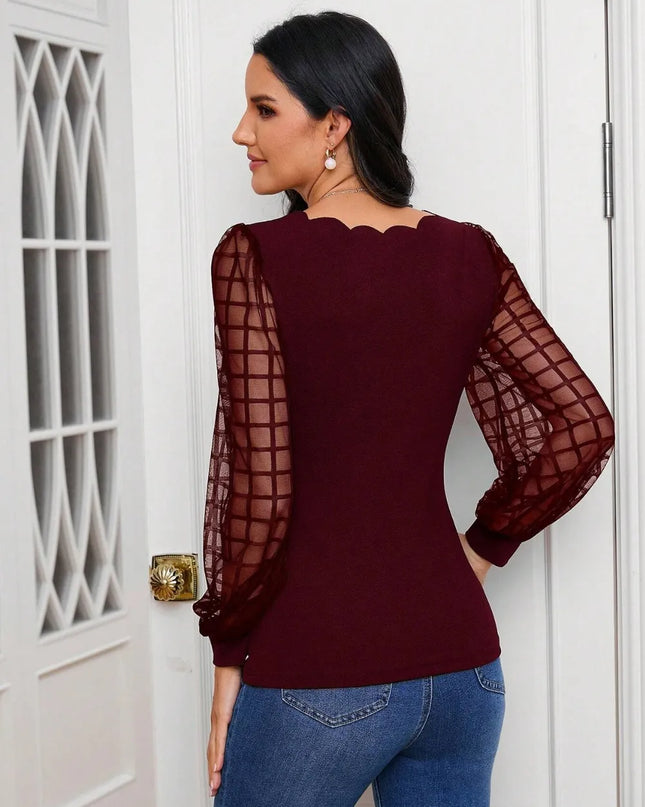 V-Neck Long Sleeve Shirt