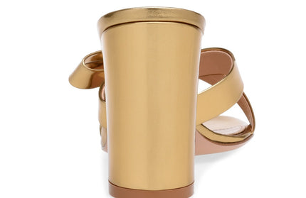 Gold Thick High Heels