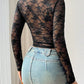 Lace Sheer Long Sleeve Shirt