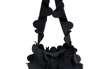 Mori soft girl fashion three-dimensional petal bag ins ladies one-shoulder underarm bag pu