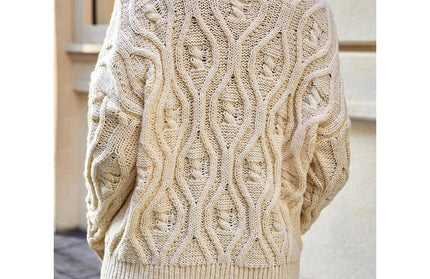 Sweater Autumn and Winter Women's Loose Solid Knitwear Fashion Commuter Women's Top - Hey Love Boutique