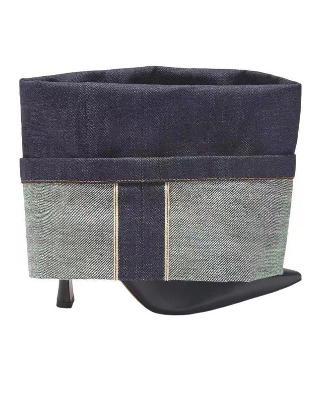 Women's denim color block pointed toe high heel short boots sexy trouser boots