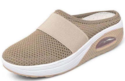 Open-Toe Chunky Heel Half Sneakers