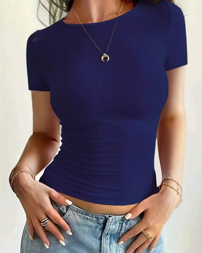 Casual Slim Fit Short Sleeved T-shirt