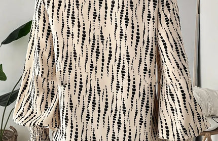 Printed Lantern Sleeve Blouse