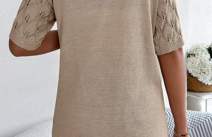 Open Front Short Sleeve Cardigan