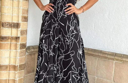 Sleeveless Halterneck Jumpsuit - Hey Love Boutique