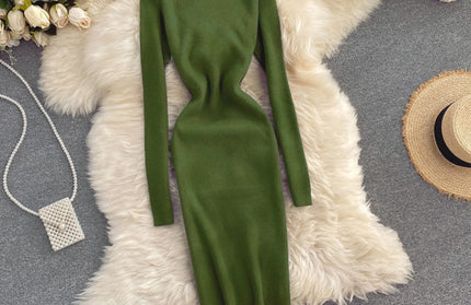 Sexy Turtleneck Knitted Bodycon Dress