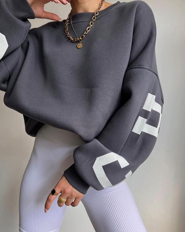 Printed Thickened Versatile Sweater