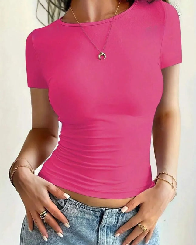 Casual Slim Fit Short Sleeved T-shirt