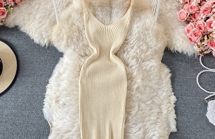 Sleeveless Crochet Knit Dress
