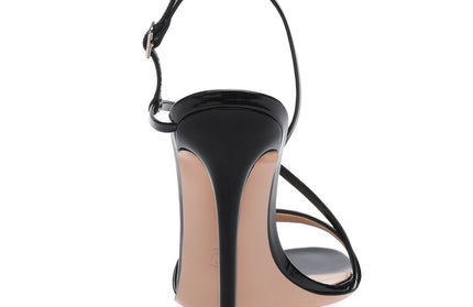 Black One Line With Rhinestone Heels