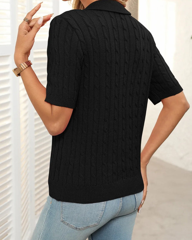 Short Sleeved Pullover Sweater