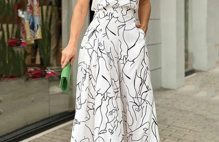 Sleeveless Halterneck Jumpsuit - Hey Love Boutique