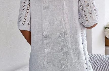 Open Front Half Sleeve Cardigan