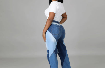 Washed Stitching Denim Jeans - Hey Love Boutique