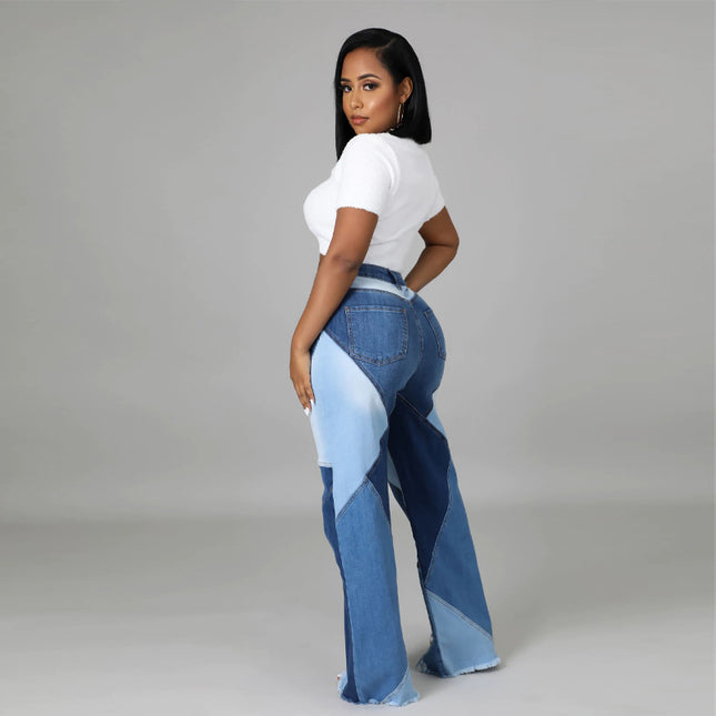 Washed Stitching Denim Jeans - Hey Love Boutique