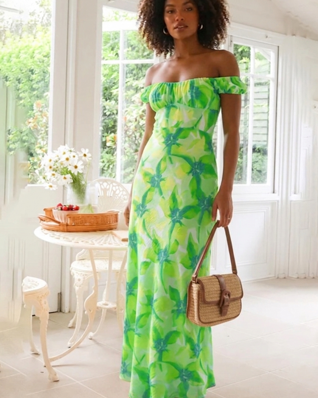 Backless Floral Midi Dress