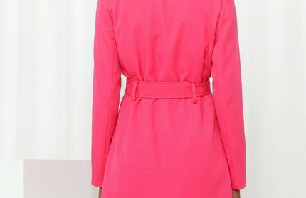 Belted Pocket Blazer Dress
