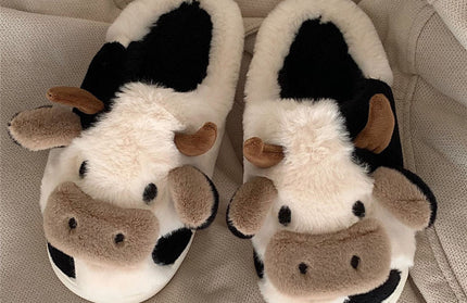 Cute cow toe cotton slippers for girls to keep warm at home - Hey Love Boutique