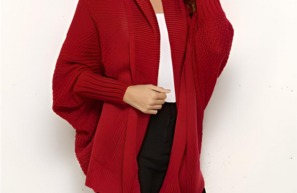 Open Front Batwing Sleeve Cardigan - Hey Love Boutique