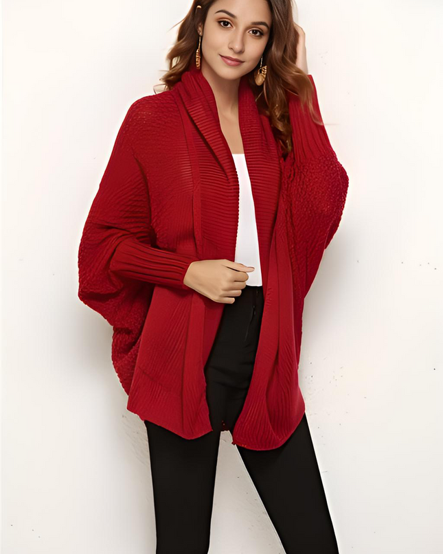 Open Front Batwing Sleeve Cardigan - Hey Love Boutique