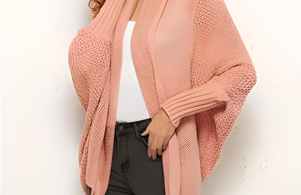 Open Front Batwing Sleeve Cardigan - Hey Love Boutique