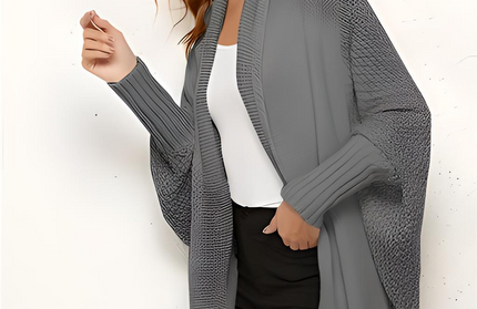 Open Front Batwing Sleeve Cardigan
