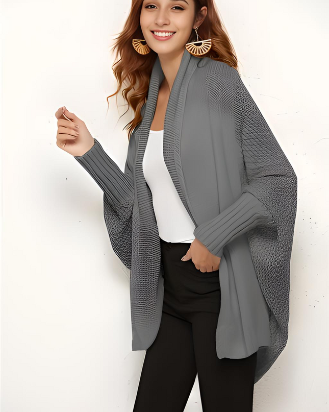 Open Front Batwing Sleeve Cardigan