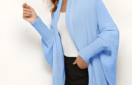 Open Front Batwing Sleeve Cardigan