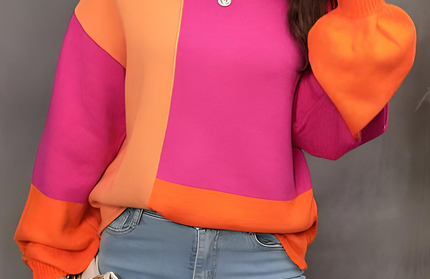 Color Block Sweater - Hey Love Boutique