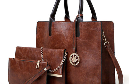 New mother-in-law bag PU women's bag large bag multi-piece set shoulder bag - Hey Love Boutique