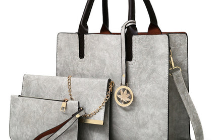 New mother-in-law bag PU women's bag large bag multi-piece set shoulder bag - Hey Love Boutique