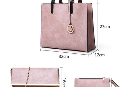 New mother-in-law bag PU women's bag large bag multi-piece set shoulder bag - Hey Love Boutique