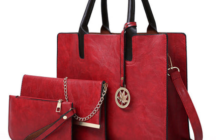 New mother-in-law bag PU women's bag large bag multi-piece set shoulder bag - Hey Love Boutique