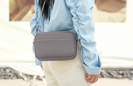 Solid color PU messenger bag women's small bag ladies shoulder bag small square bag - Hey Love Boutique