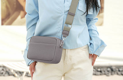 Solid color PU messenger bag women's small bag ladies shoulder bag small square bag - Hey Love Boutique