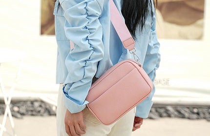 Solid color PU messenger bag women's small bag ladies shoulder bag small square bag - Hey Love Boutique