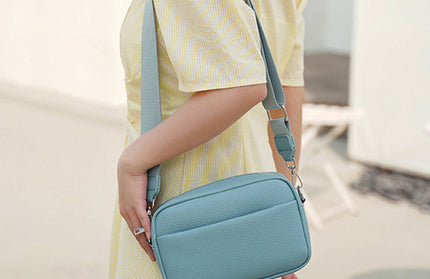 Solid color PU messenger bag women's small bag ladies shoulder bag small square bag - Hey Love Boutique