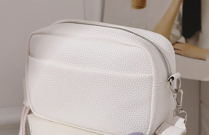 Solid color PU messenger bag women's small bag ladies shoulder bag small square bag - Hey Love Boutique