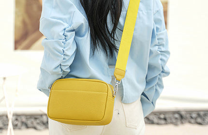Solid color PU messenger bag women's small bag ladies shoulder bag small square bag - Hey Love Boutique