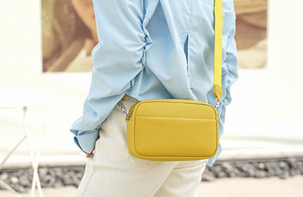 Solid color PU messenger bag women's small bag ladies shoulder bag small square bag - Hey Love Boutique