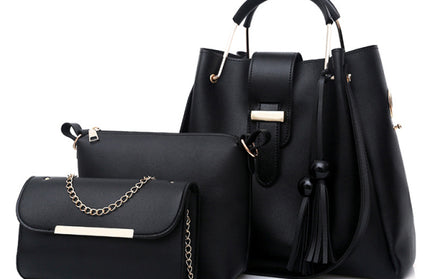 Handbag Fashion One Shoulder Bucket Ladies Luggage Bag Three-Piece Set - Hey Love Boutique
