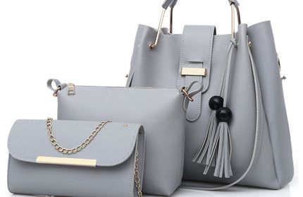 Handbag Fashion One Shoulder Bucket Ladies Luggage Bag Three-Piece Set - Hey Love Boutique