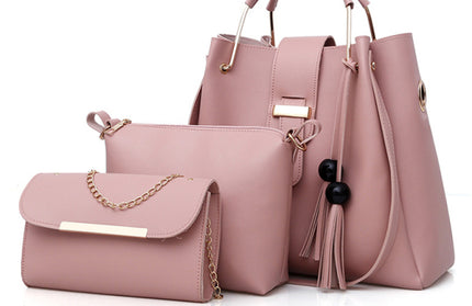 Handbag Fashion One Shoulder Bucket Ladies Luggage Bag Three-Piece Set - Hey Love Boutique