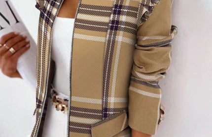 Long Sleeve Printed Suit Blazer
