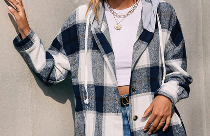 Hooded Loose Casual Shirt Jacket