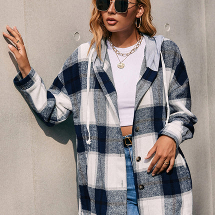Hooded Loose Casual Shirt Jacket